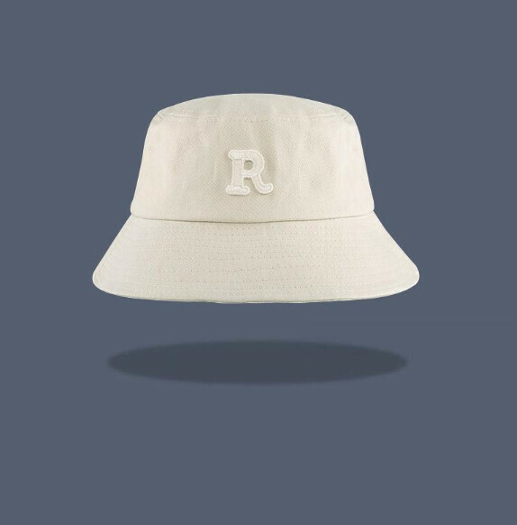 Popular R letter versatile bucket hat (E-383 beige)