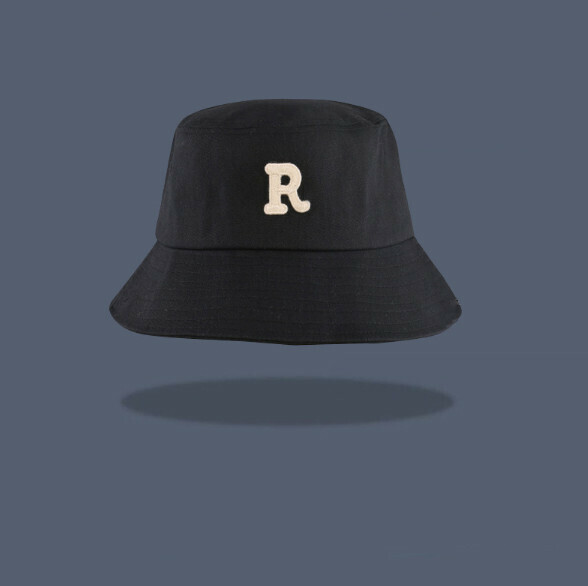 Popular R letter versatile bucket hat (E-383 black)