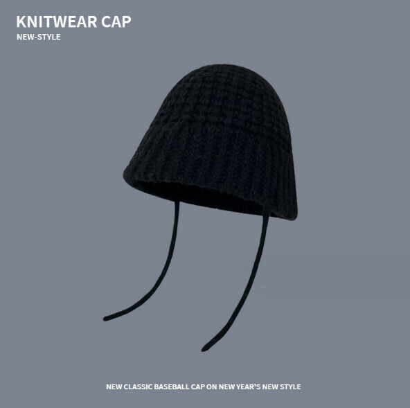 Hot recommended versatile warm knitted hat (G107CHT black)