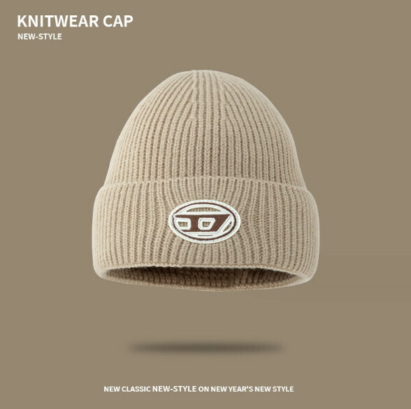 Popular fashion letter knitted hat (A-498 khaki)