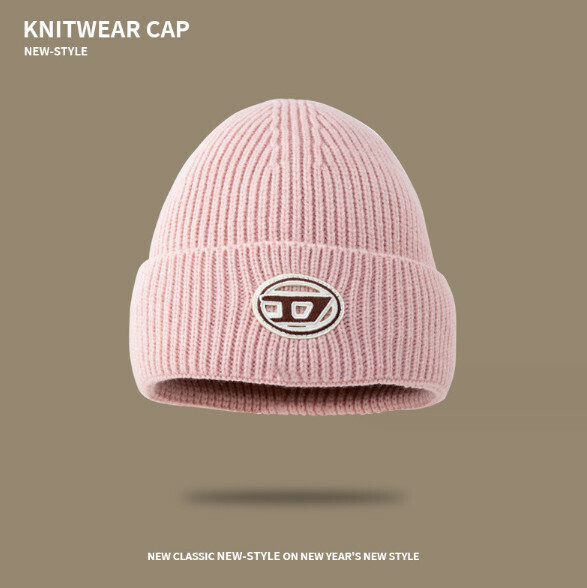 Popular fashion letter knitted hat (A-498 pink)