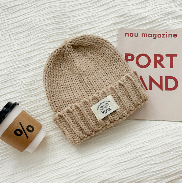 Hot style versatile loose warm knitted hat (G141 khaki)