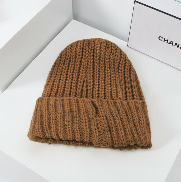 Popular pine warm pullover knitted hat (A-93 chocolate color)