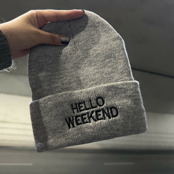 Popular letter embroidery guaranteed toe knitted hat (G121 gray)