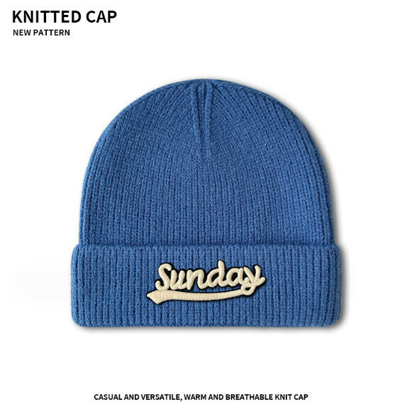 Hot style versatile ear protection knitted hat (A-487 royal blue)