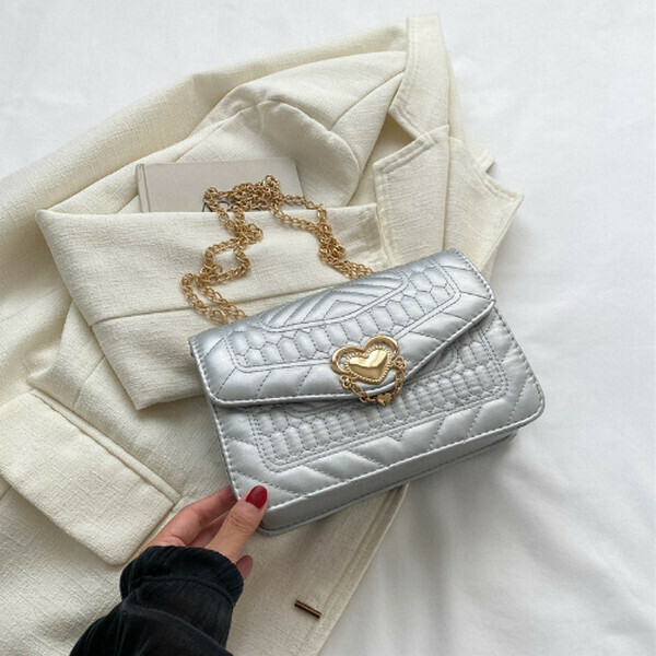 New chain shoulder crossbody bag [silver]