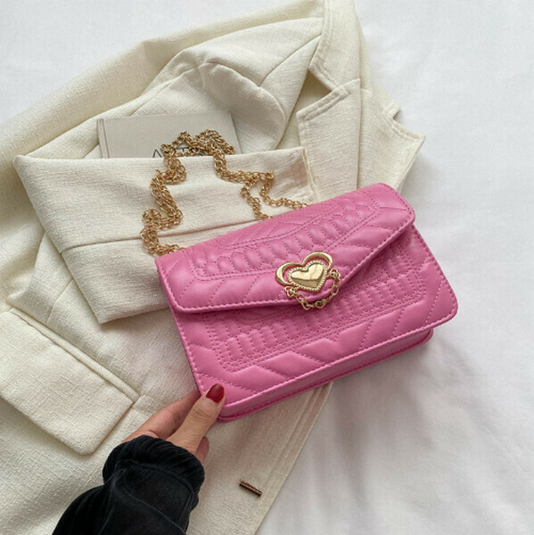 New chain shoulder crossbody bag [pink]