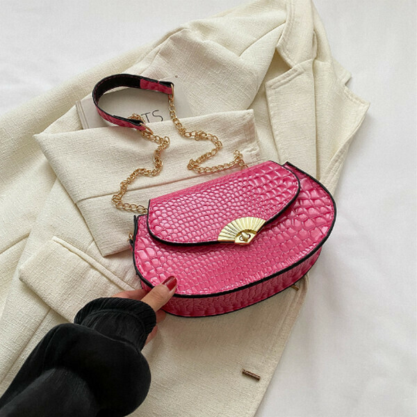 New versatile chain shoulder crossbody bag [rose pink]