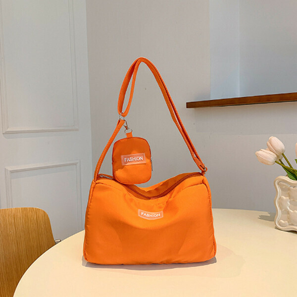 New versatile solid color shoulder bag and crossbody bag [orange]
