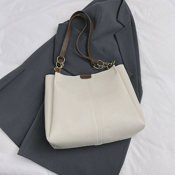 New retro single shoulder crossbody bag [off-white large size]