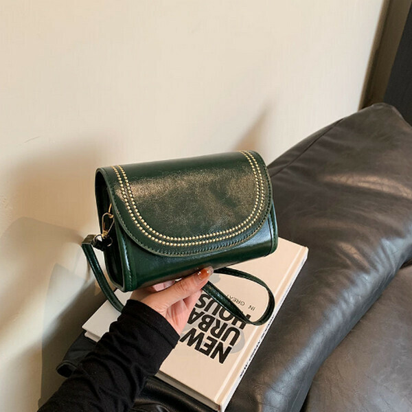 New versatile simple fashion crossbody bag small square bag [green]