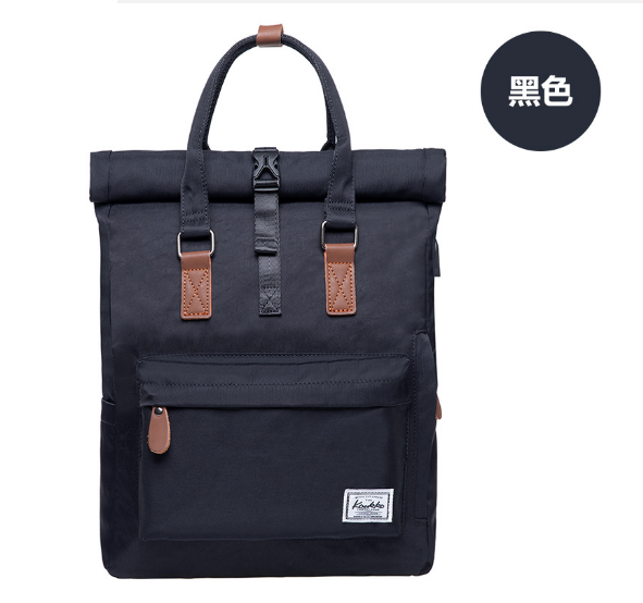 Popular casual daily travel backpacks for men and women, mountaineering backpacks, laptop bags [Black]