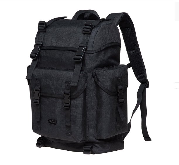 Hot Recommended Large Capacity Retro Backpack for Men and Women [Hemp Black]