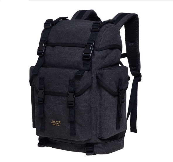 Hot Recommended Large Capacity Retro Canvas Backpack for Men and Women [Canvas Black]