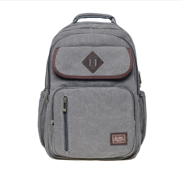 Hot Recommended Retro Canvas Unisex Backpack for Short-term Travel Daily Student School Bag [Gray]