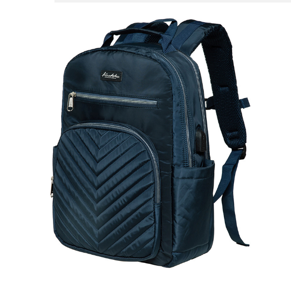 Popular large-capacity outdoor backpack for men and women, campus student schoolbag [blue]