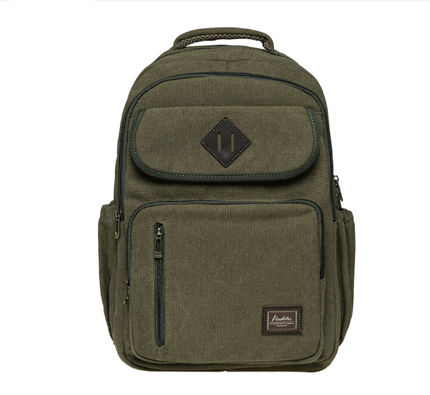 Hot Recommended Retro Canvas Unisex Backpack for Short-term Travel Daily Student School Bag [Army Green]