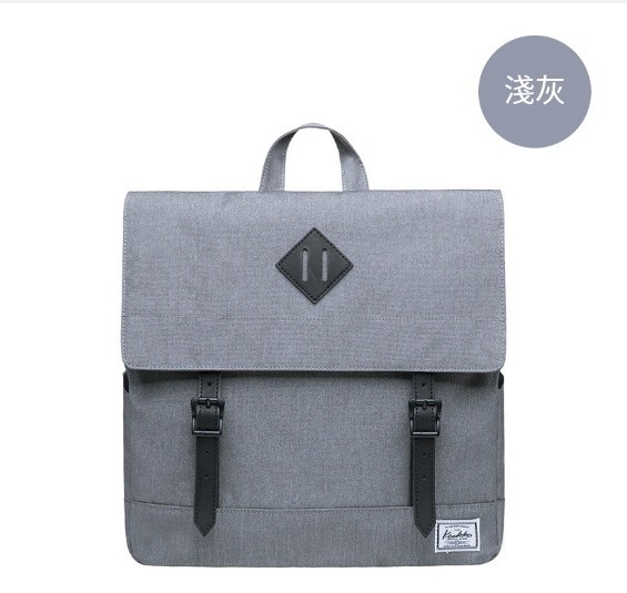Popular simple and fashionable backpack for men and women, outdoor travel backpack [light gray]