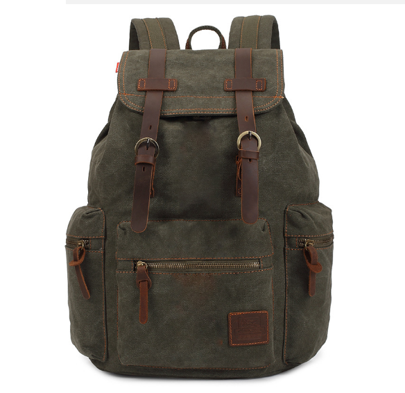 Popular canvas backpacks, laptop bags, and rucksacks for men and women [Army Green]