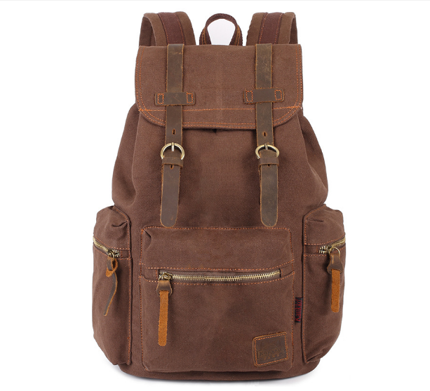 Popular canvas backpacks, laptop bags, and backpacks for men and women [brown]