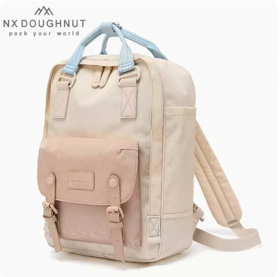 Hotly recommended fashionable donut backpack, computer backpack, student school bag [Yanxia*Morning Light (standard size)]