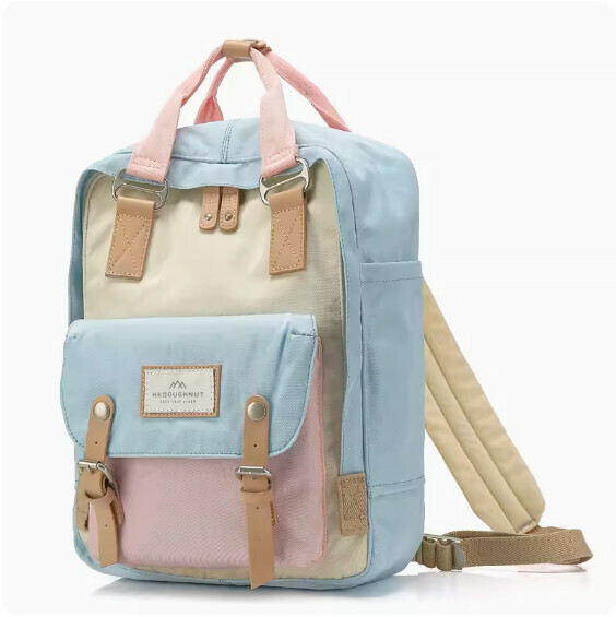 Popular fashion donut backpack, computer backpack, student school bag [three color combinations (standard size)]