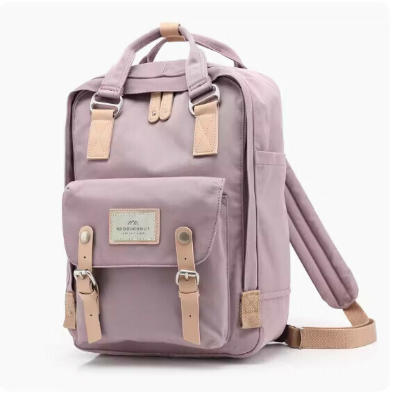 Popular fashion donut backpack, computer backpack, student school bag [light purple (standard size)]