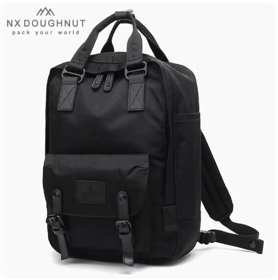 Popular fashion donut backpack, computer backpack, student school bag [Athens Black (standard size)]