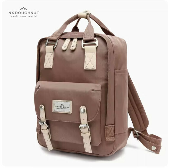 Popular fashion donut backpack, computer backpack, student school bag [chestnut color (standard size)]