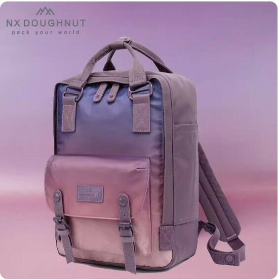 Popular fashion donut backpack, computer backpack, student school bag [Sunset (standard size)]