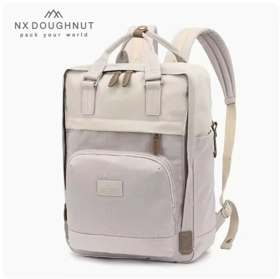 Popular fashionable donut backpack, computer travel backpack, student school bag [MY Lavender* Nut (Large Size)]