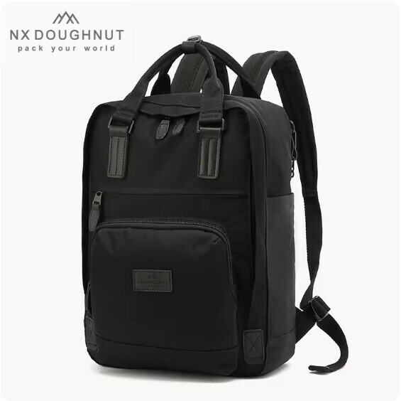Popular fashion donut backpack, computer travel backpack, student school bag [MY Athens Black (medium size)]
