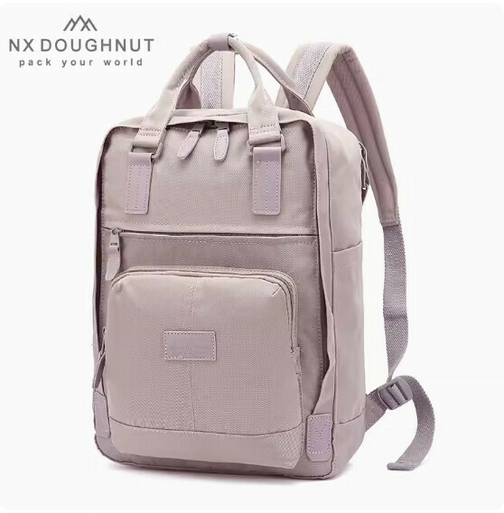 Popular fashion donut backpack, computer travel backpack, student school bag [MY pink and purple (medium size)]