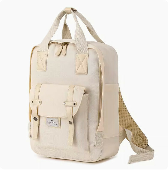 Popular outdoor sports fashion backpack, computer bag, travel bag, student school bag [off-white]
