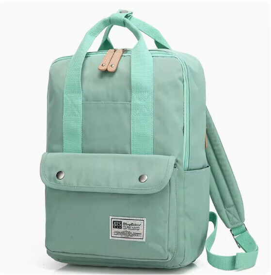Popular casual short-distance travel backpack, computer bag, student school bag [light green (D005)]
