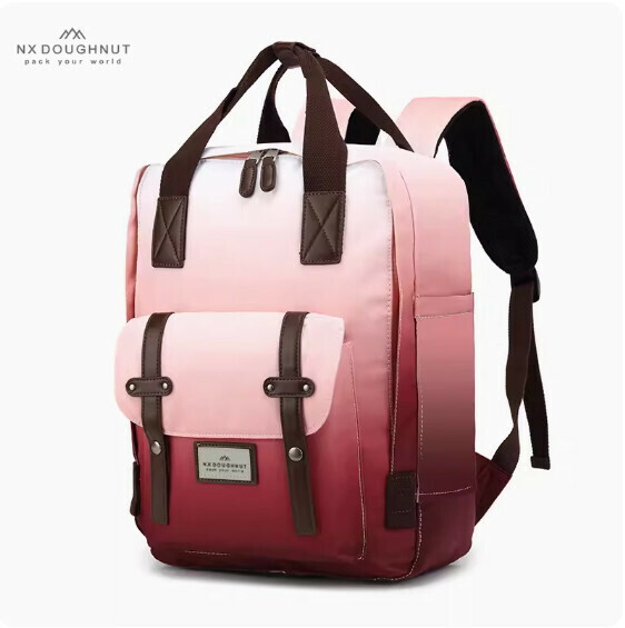 Popular outdoor sports fashion backpack, computer bag, travel bag, student school bag [red gradient]