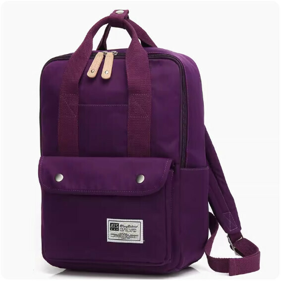 Popular casual short-distance travel backpack, computer bag, student school bag [Purple (D005)]