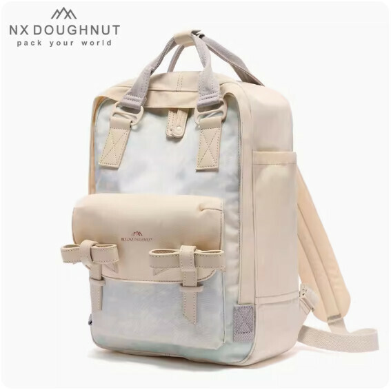 Popular casual donut travel backpack, computer bag, student school bag [unicorn bow (standard size)]