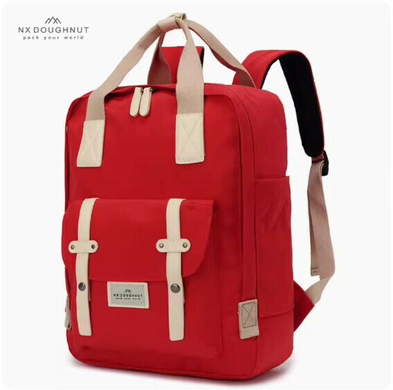 Popular outdoor sports fashion backpack, computer bag, travel bag, student school bag [red with white]