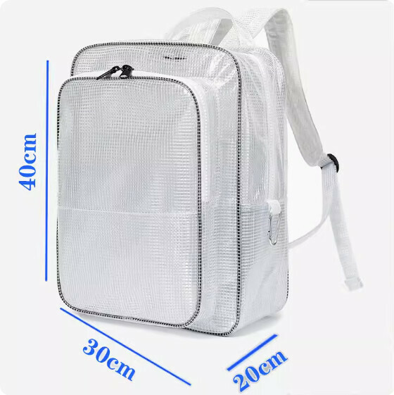 Popular anti-static transparent mesh backpack computer bag [17-inch anti-static backpack 40*30*20CM]