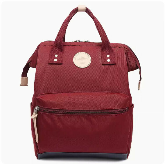 Popular canvas backpack, computer bag, student school bag [burgundy (new material canvas backpack)]
