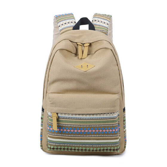 Trendy popular backpacks, travel backpacks, student bags, computer bags, hiking backpacks, khaki