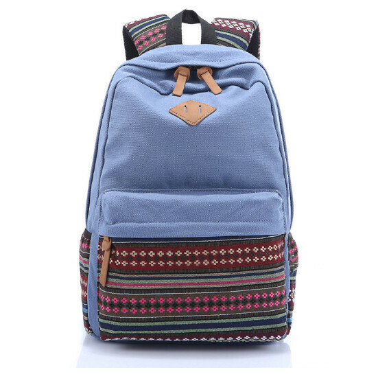 Popular trendy backpacks, travel backpacks, student bags, computer bags, hiking backpacks, light blue