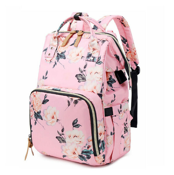 Popular trendy backpacks, travel backpacks, student bags, computer bags, hiking backpacks (pink flower)