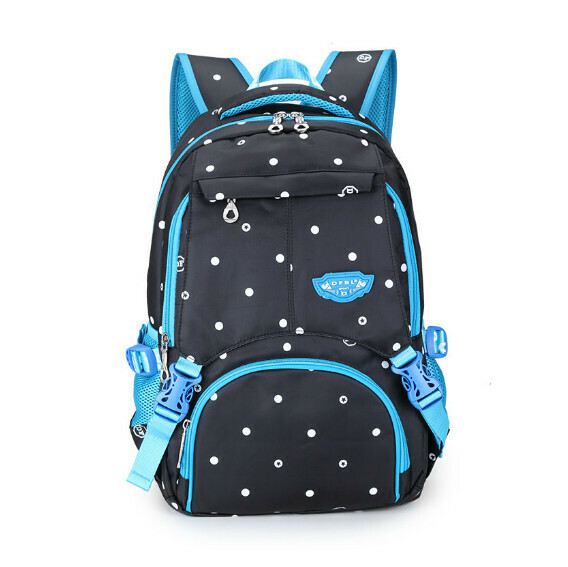 Popular trendy backpacks, travel backpacks, student bags, computer bags, hiking backpacks, polka dot black
