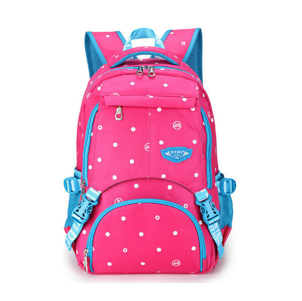 Trendy popular backpacks, travel backpacks, student bags, computer bags, hiking backpacks, polka dot rose red