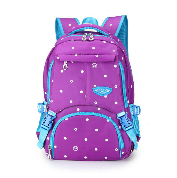 Popular trendy backpacks, travel backpacks, student bags, computer bags, hiking backpacks, polka dot purple