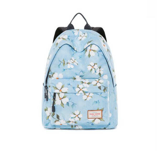 Popular trendy backpacks, travel backpacks, student schoolbags, computer bags, hiking backpacks [white golden cherry large size]