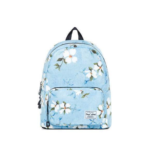 Popular trendy backpacks, travel backpacks, student schoolbags, computer bags, hiking backpacks [White Golden Sakura Medium]