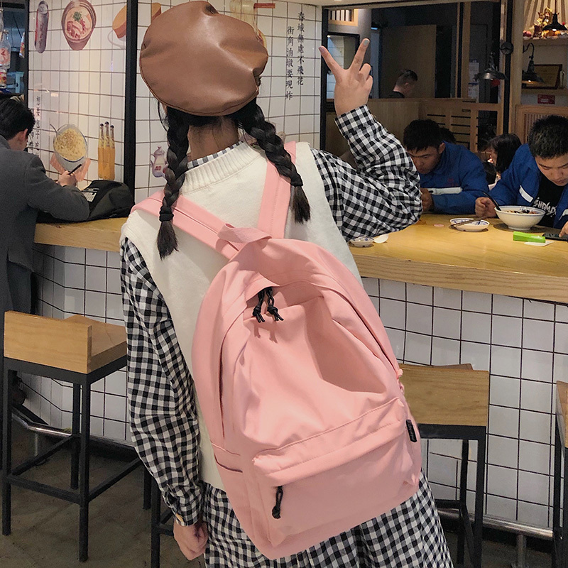 Popular large-capacity travel outdoor backpack and computer bag (pink large [without pendant] [holds 15.6-inch computer])